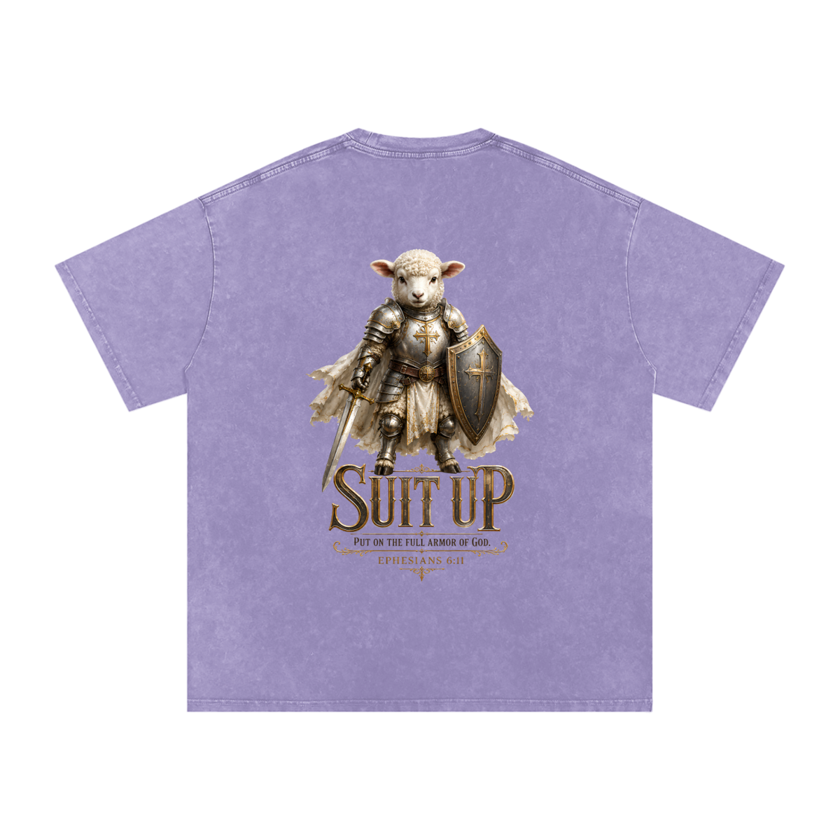 SUIT UP - Armor of God | Washed Oversized T-Shirt