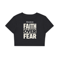 Faith Over Fear Fitted Crop T-Shirt