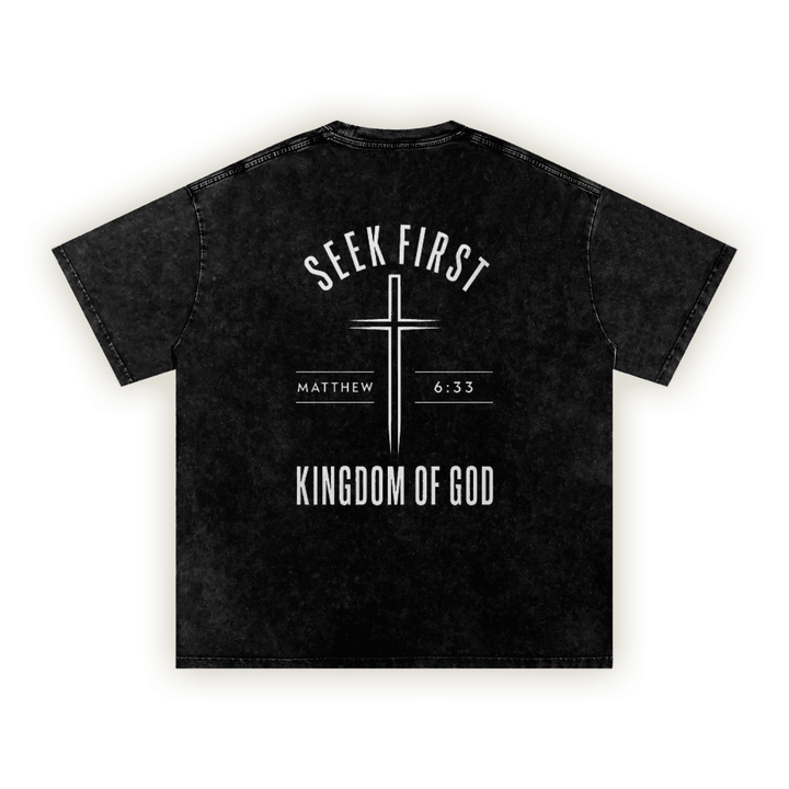 Matthew 6:33 | Washed Oversized T-Shirt