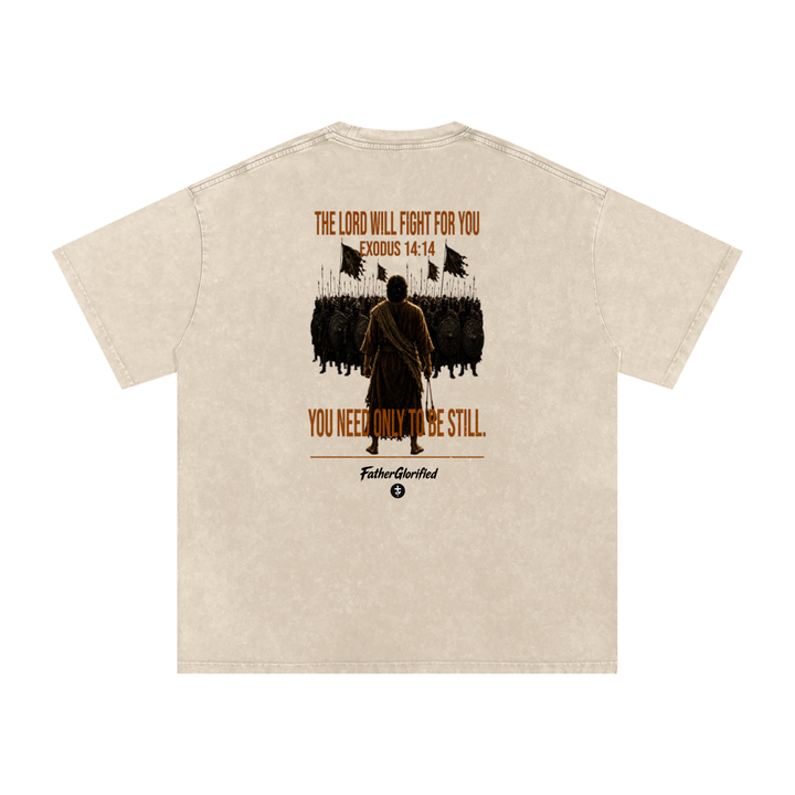 Exodus 14:14 | Washed Oversized T-Shirt