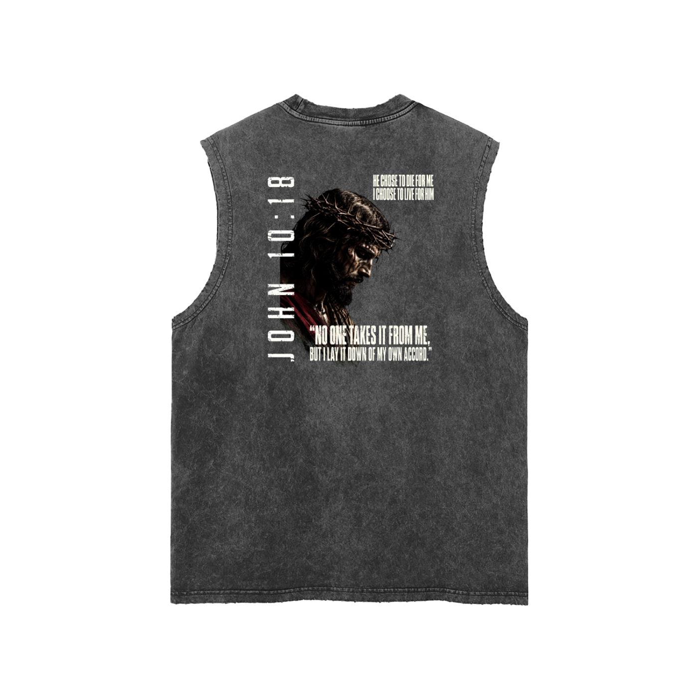 John 10:18 | Washed Tank Top