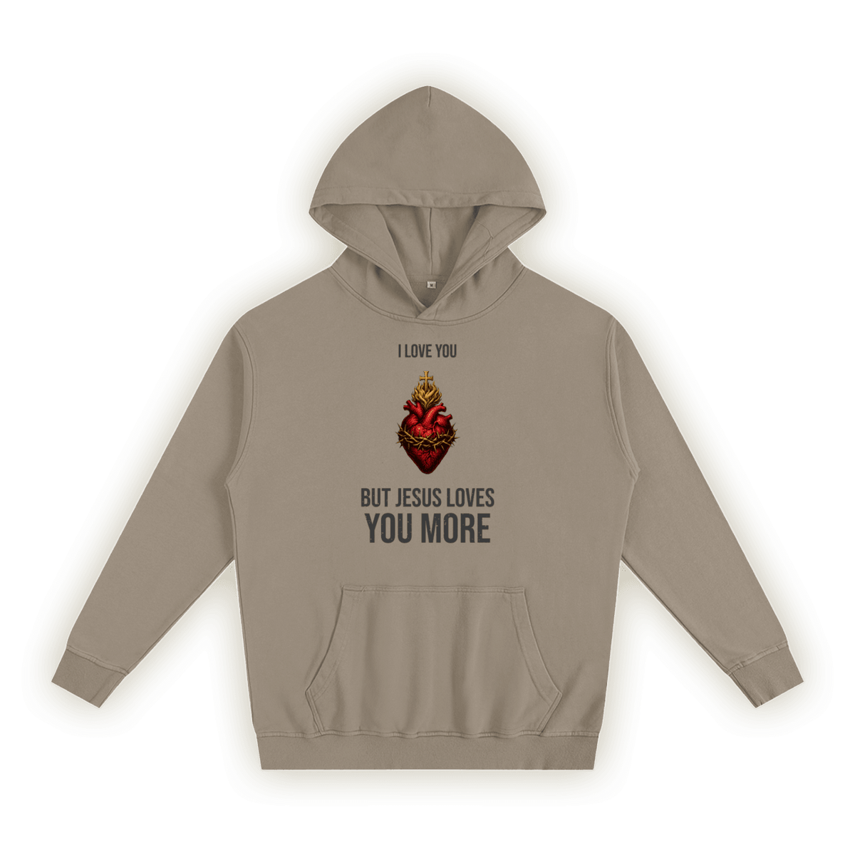 Sacred Heart | Oversize kapucnis pulóver
