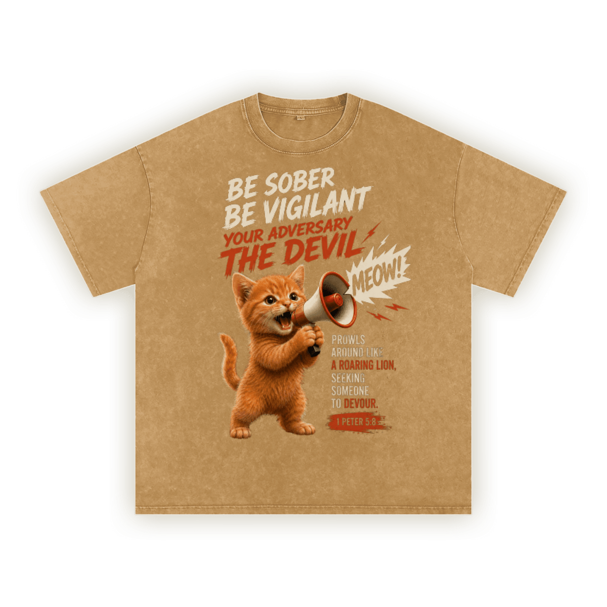 Be Sober, Be Vigilant | Washed  Oversized T-shirt
