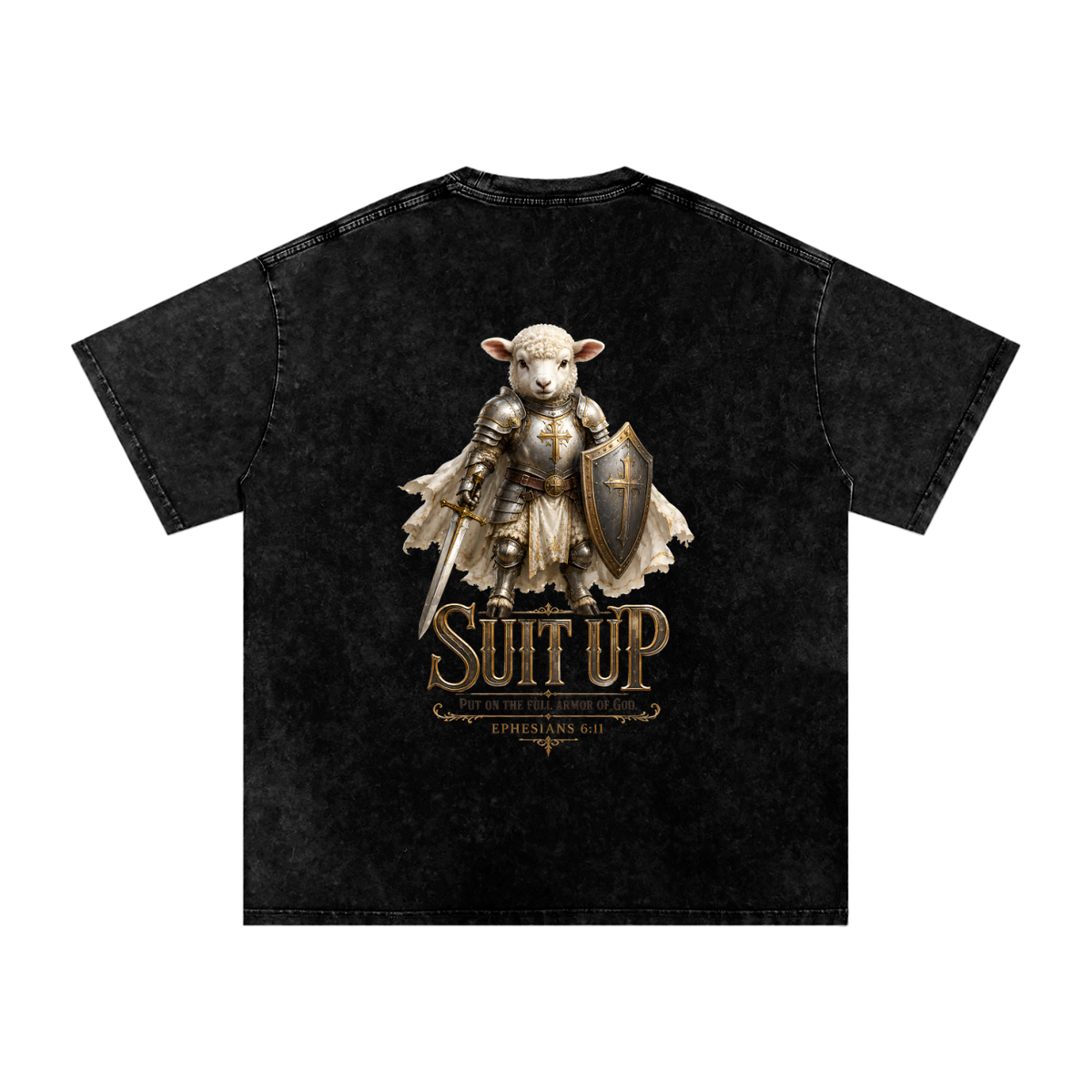 SUIT UP - Armor of God | Washed Oversized T-Shirt