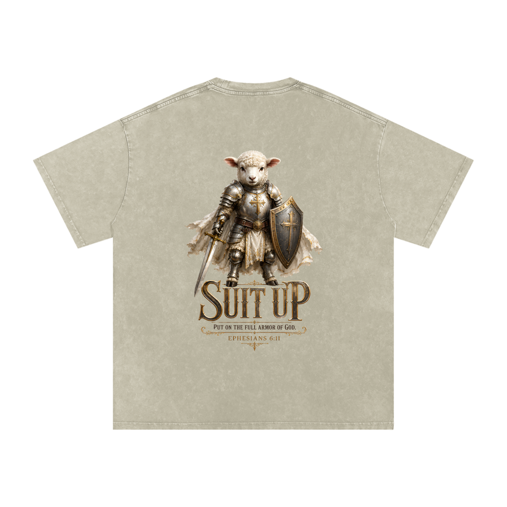 SUIT UP - Armor of God | Washed Oversized T-Shirt
