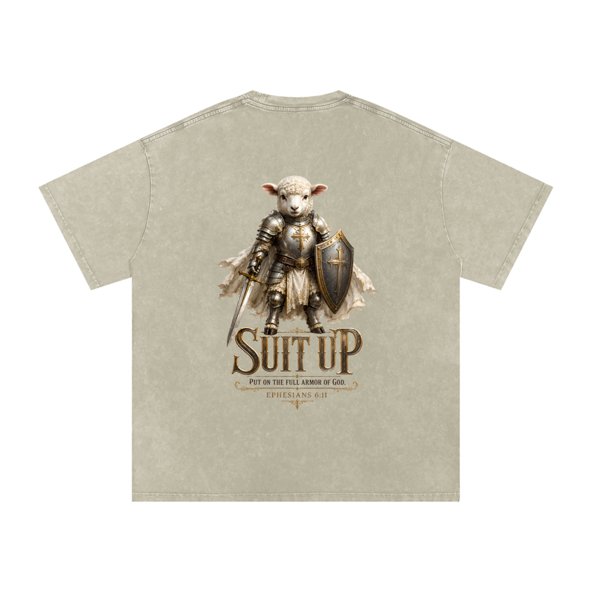 SUIT UP - Armor of God | Washed Oversized T-Shirt