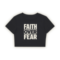 Faith Over Fear | Testhezálló crop póló