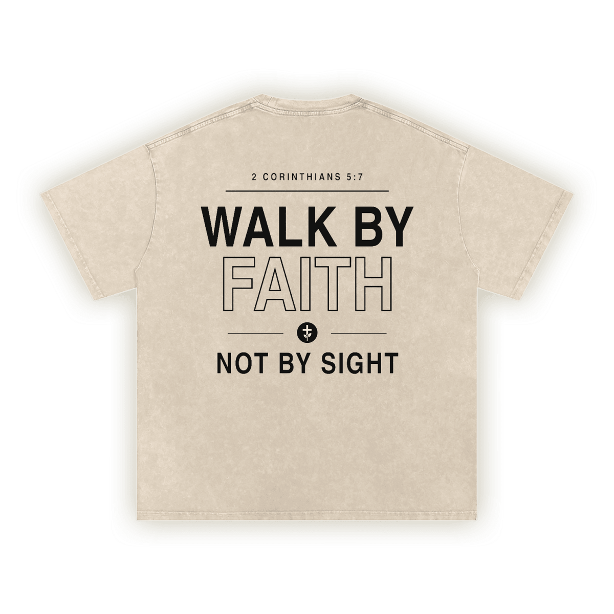 Walk by Faith | Koptatott oversize póló