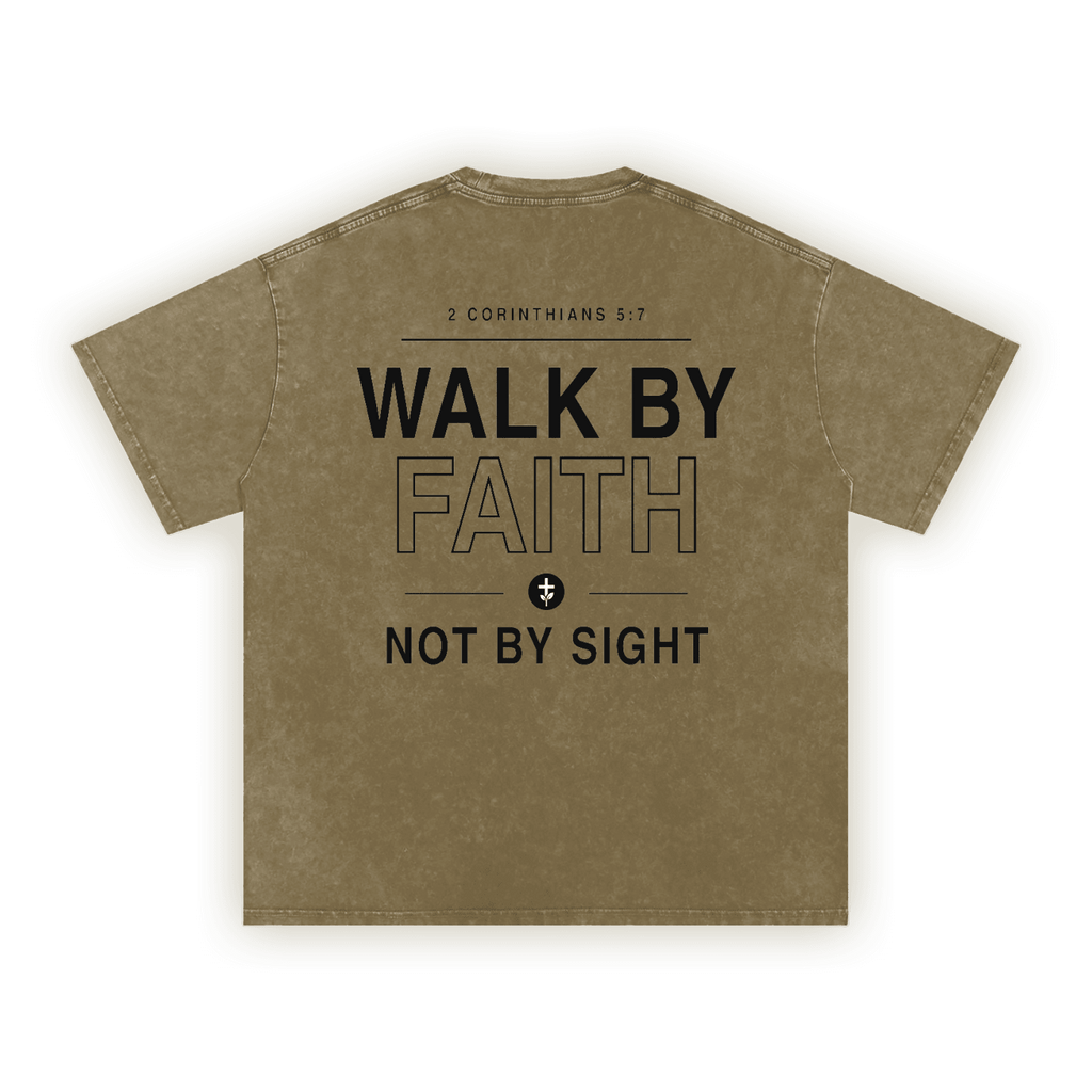 Walk by Faith | Washed Oversized T-Shirt