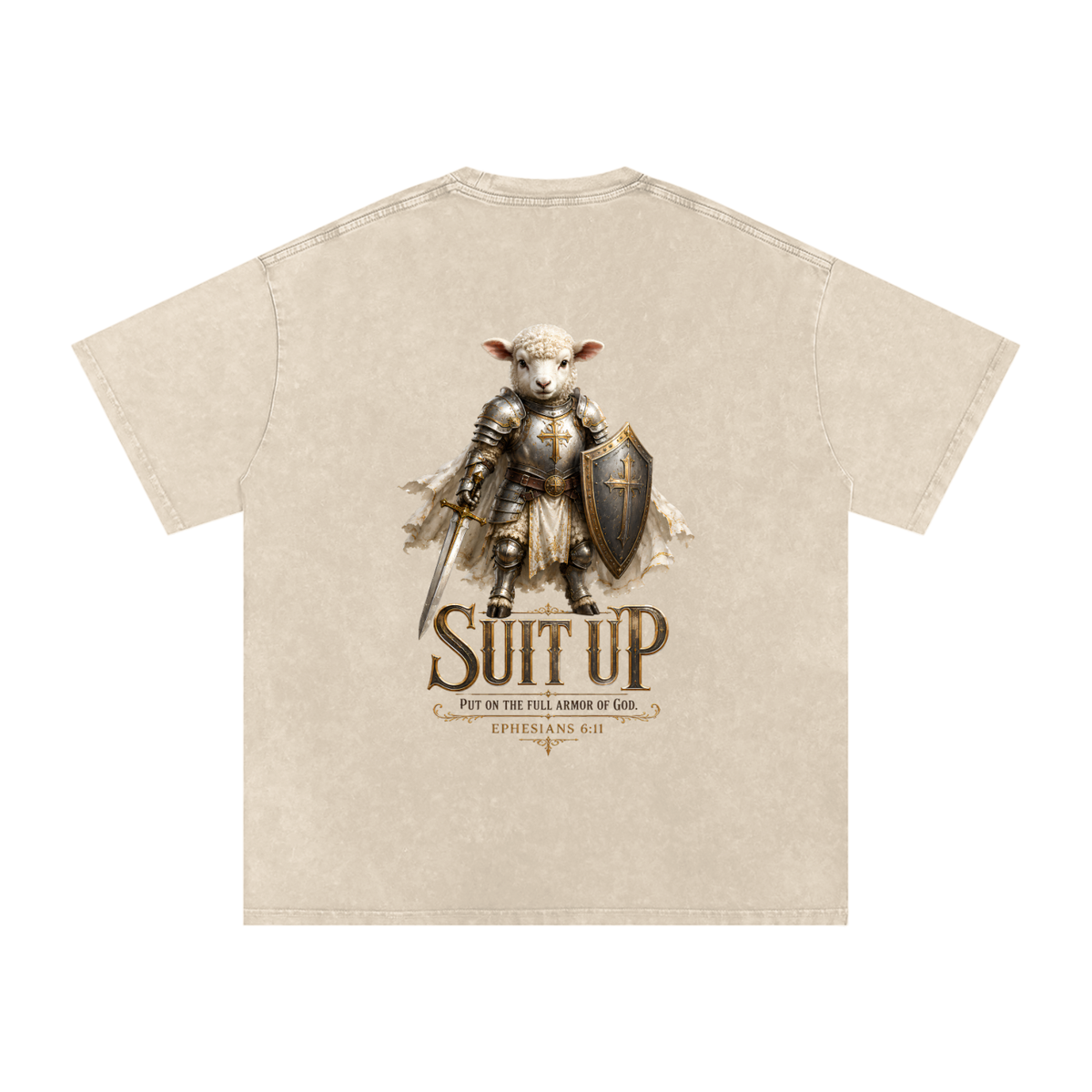 SUIT UP - Armor of God | Washed Oversized T-Shirt