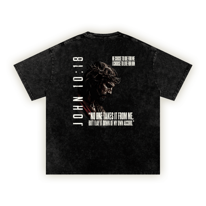 John 10:18 | Washed Oversized T-Shirt